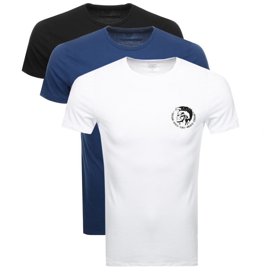 Alternative Image for ProductDiesel Randal Triple Pack T Shirts Black1